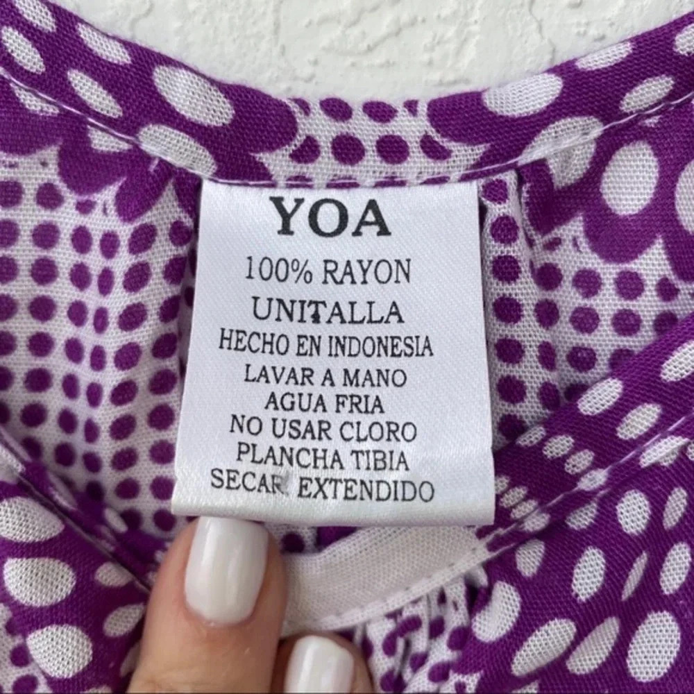 Dress open sleeve M purple Yoha - Picture 6 of 6